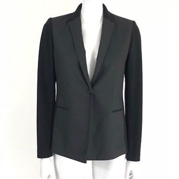 T Tahari Size 4 Navy Blue Career Jacket Blazer - Picture 1 of 5